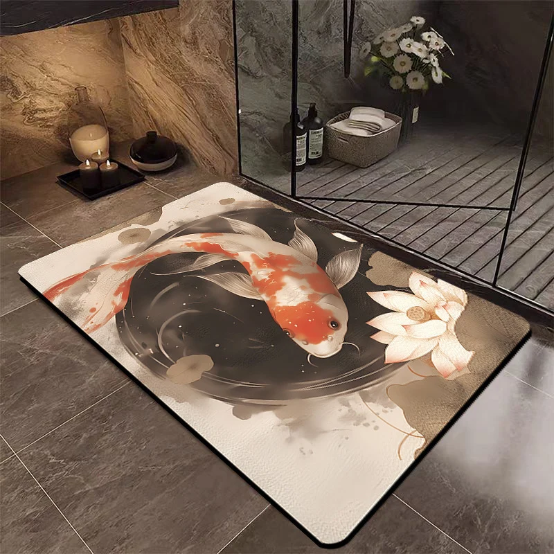 Luxury Floral Bathroom Mat Stornfield