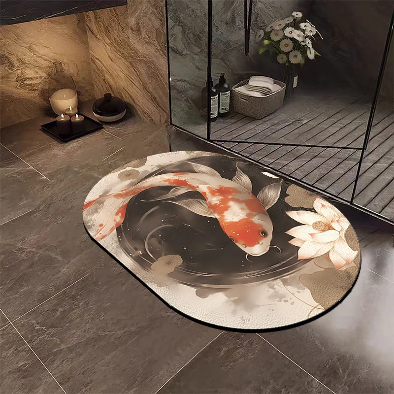 Luxury Floral Bathroom Mat Stornfield