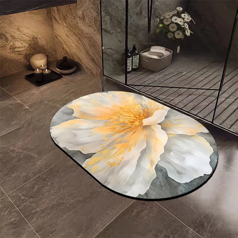 Luxury Floral Bathroom Mat Stornfield