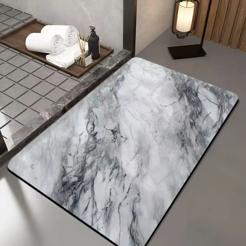 Luxurious Marble Design Bath Mat Stornfield