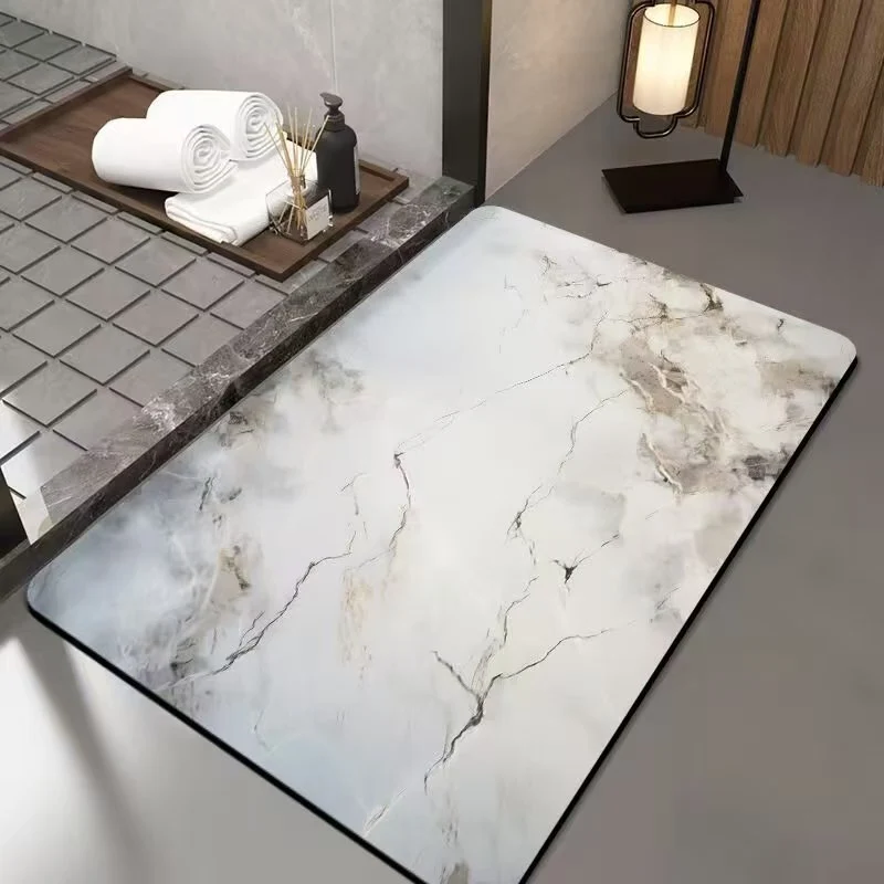 Luxurious Marble Design Bath Mat Stornfield