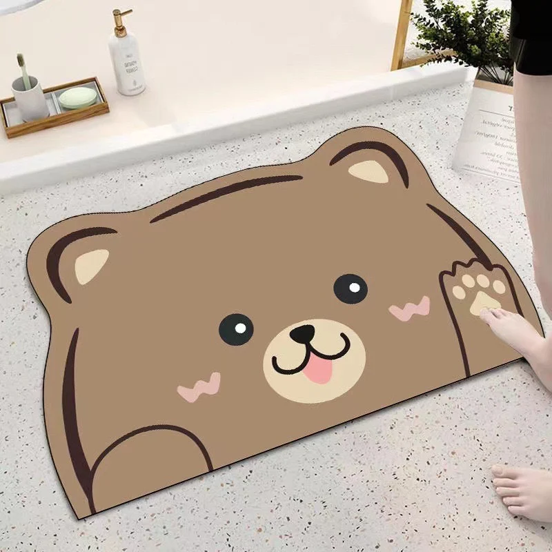 Lion-Themed Plush Bath Mat Stornfield