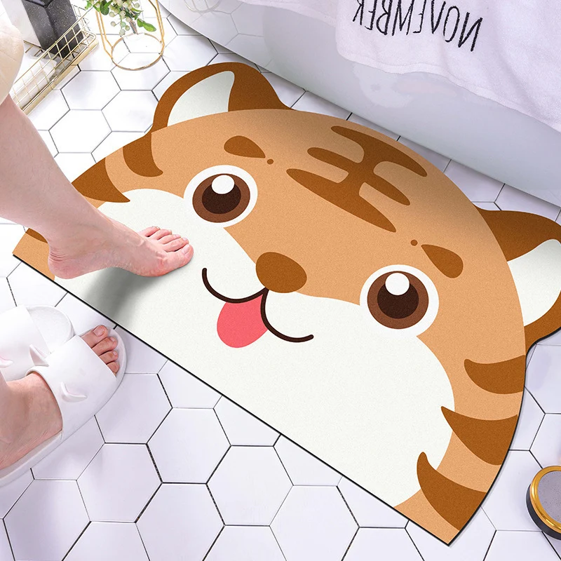 Lion-Themed Plush Bath Mat Stornfield
