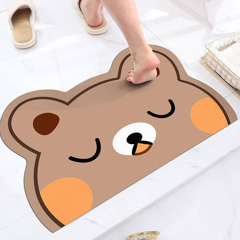 Lion-Themed Plush Bath Mat Stornfield