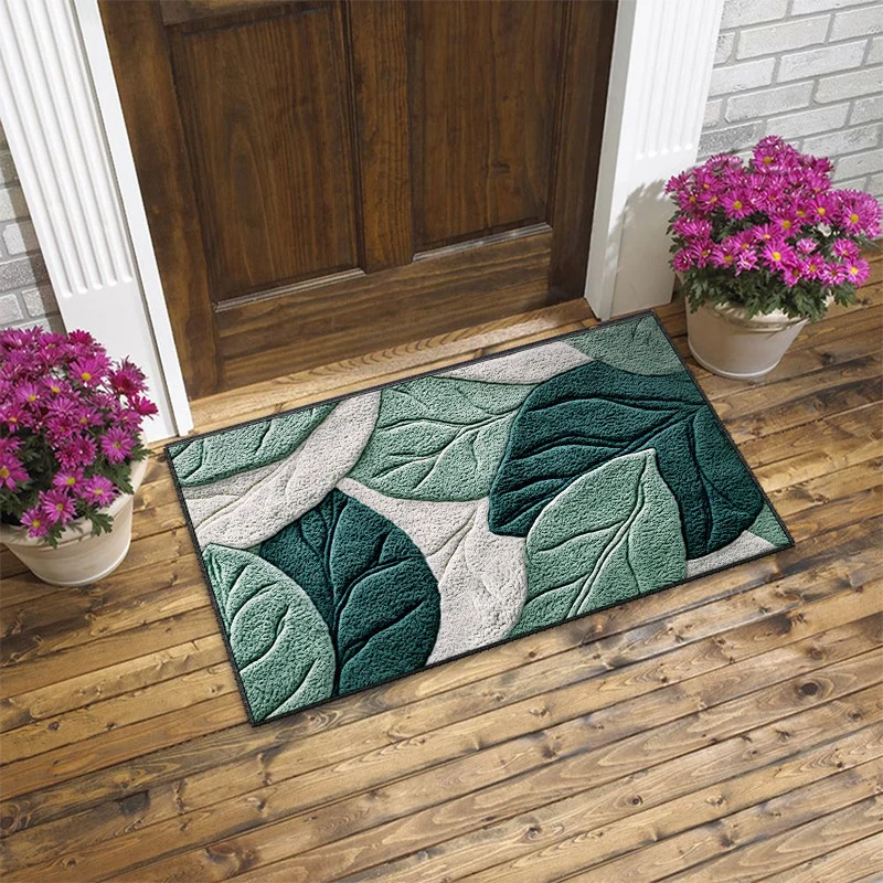 Leaf Design Outdoor Entrance Mat Stornfield