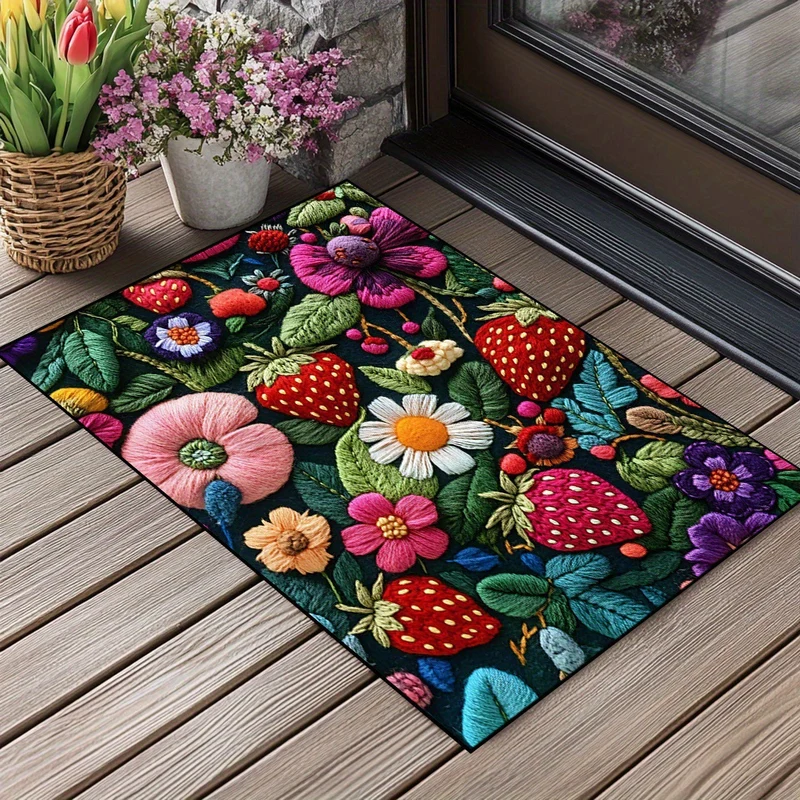 Leaf Design Outdoor Entrance Mat Stornfield