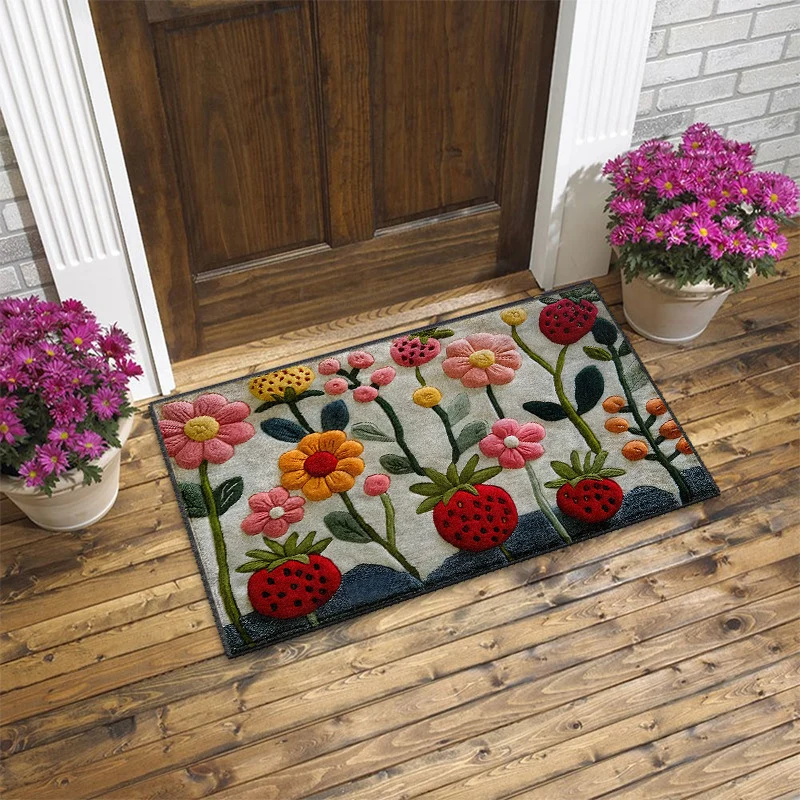 Leaf Design Outdoor Entrance Mat Stornfield