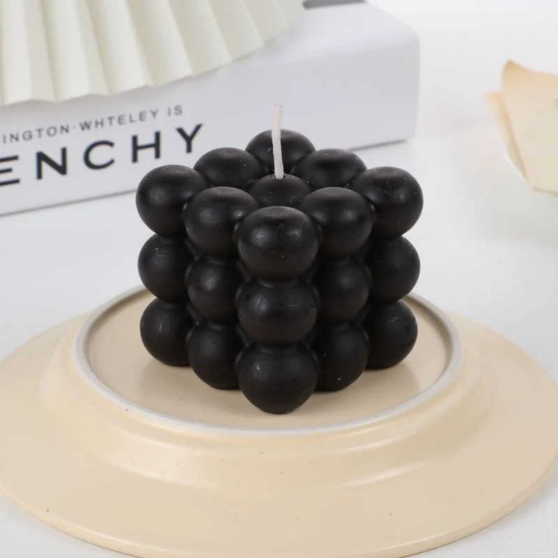 Bubble Cube Sculptural Decorative Soy Candle