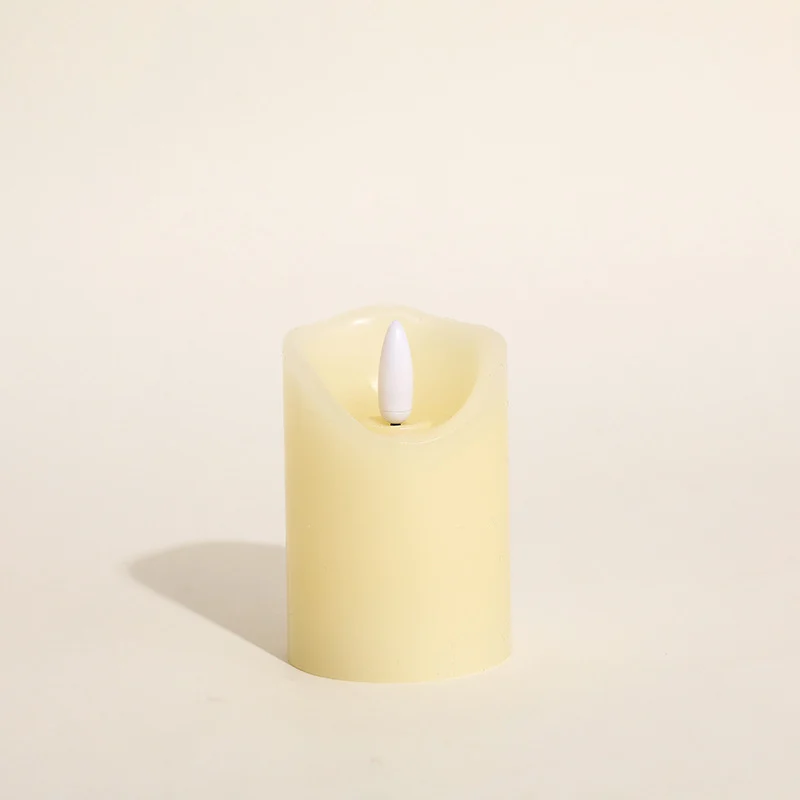 Battery-Powered Realistic Drip-Edge Flameless LED Pillar Candle
