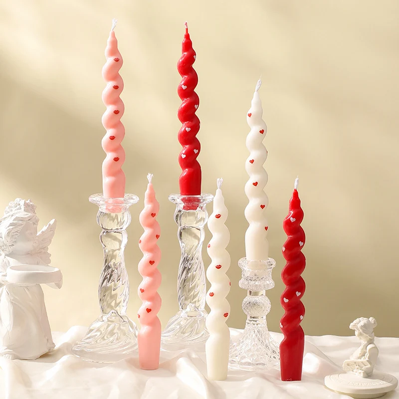 Antique-Style Ribbed Pressed Glass Candlestick Holder