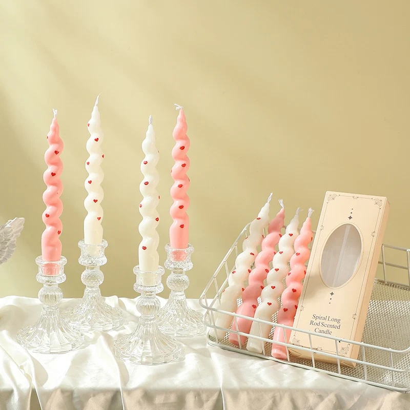 Antique-Style Ribbed Pressed Glass Candlestick Holder