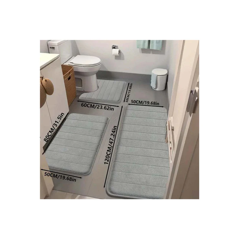Memory Foam Badezimmer Teppich Set