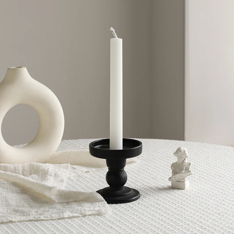 Hand-Poured Beaded Sphere Taper Candle