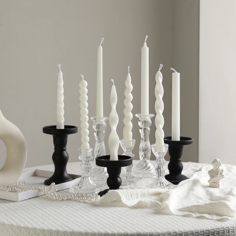Hand-Poured Beaded Sphere Taper Candle