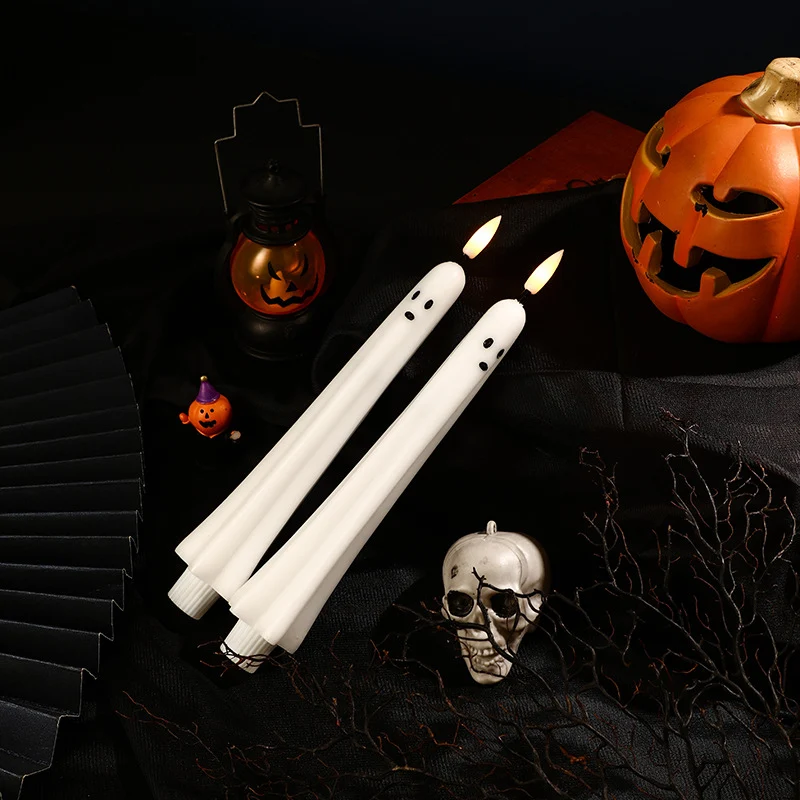 Halloween Tall Ghost Taper Candle Set