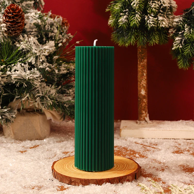 Glass Candle Holders Triple-Height Mantel Centerpiece