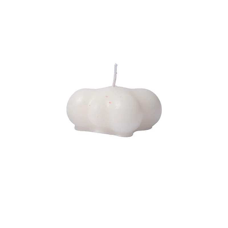 Geometric Bubble-Cube Sculptural Tabletop Wax Candle