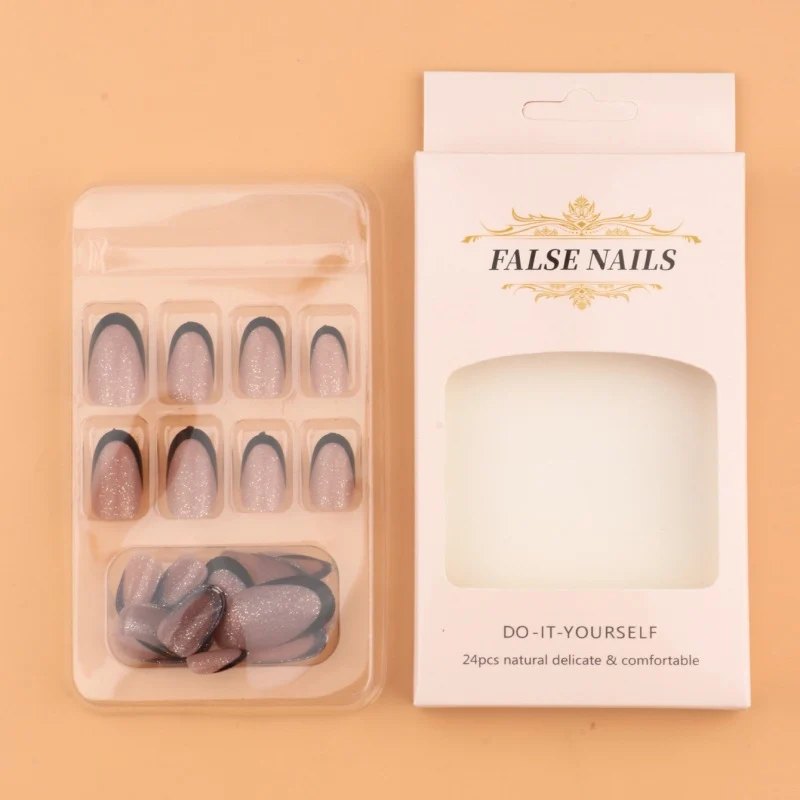 Glamorous Glitter French Tip Nail Enhancements Stornfield