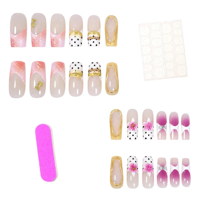 Glamorous Artistic Press-On Nail Extensions Stornfield