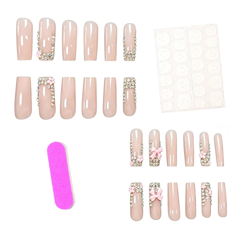 Glamorous 3D Floral Acrylic Nail Art Enhancements Stornfield