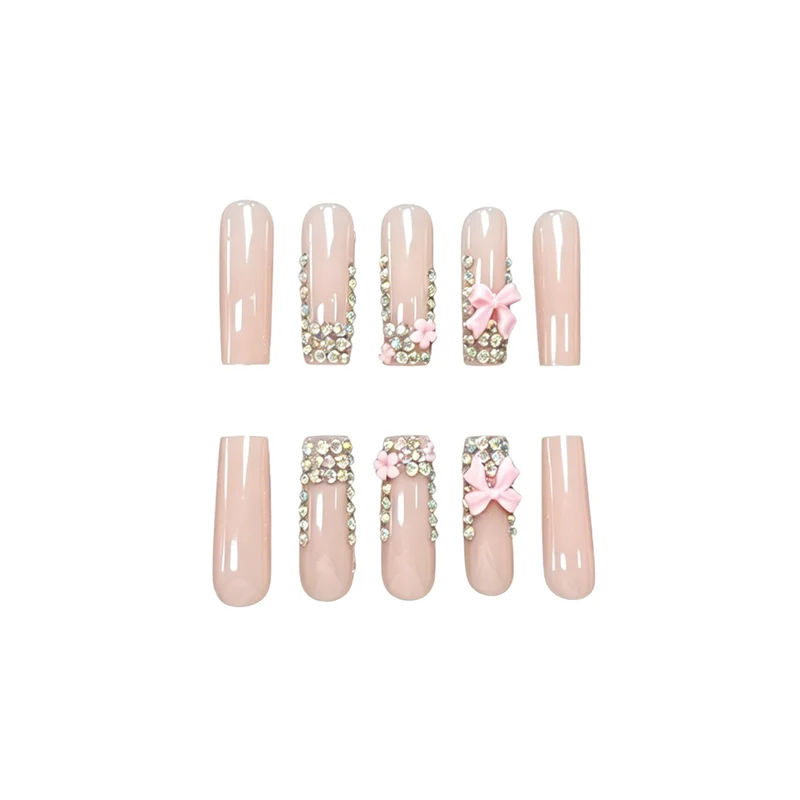 Glamorous 3D Floral Acrylic Nail Art Enhancements Stornfield