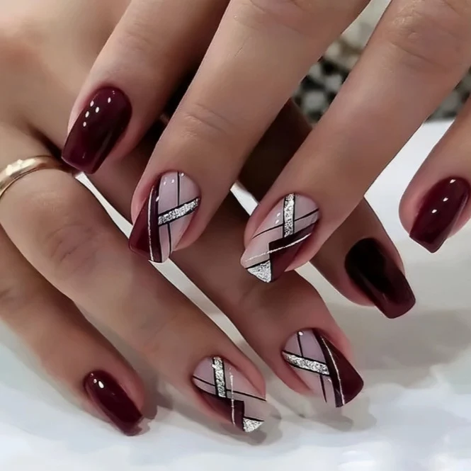 Geometric Nail Art Design Stornfield