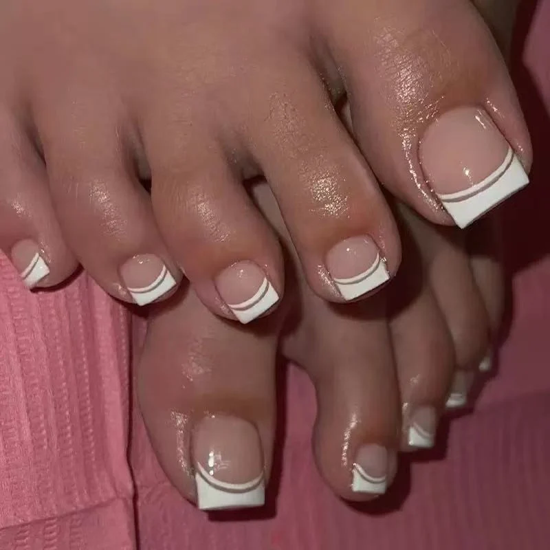 French Tip Pedicure Nail Art Stornfield