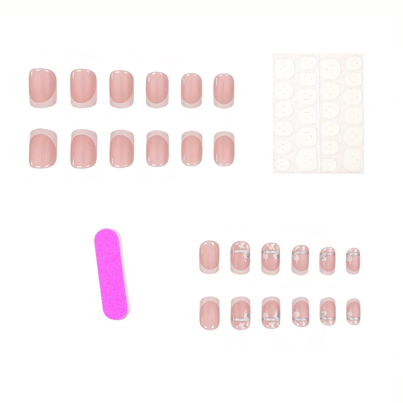 French Tip Floral Nail Art Enhancements Stornfield