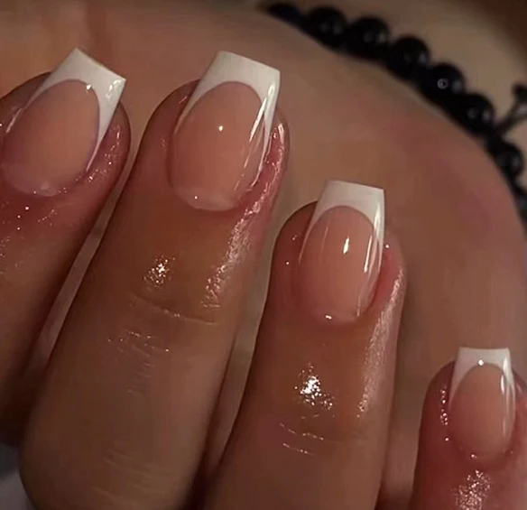 French Tip Acrylic Nail Extensions Stornfield