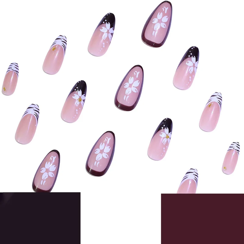 Floral Tip Acrylic Nail Enhancements Stornfield