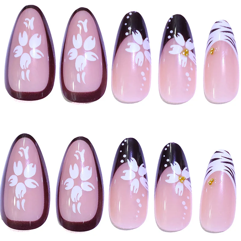 Floral Tip Acrylic Nail Enhancements Stornfield