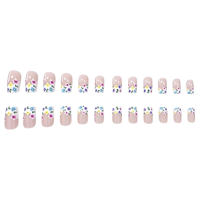 Floral Themed Press-On Nail Enhancements Stornfield