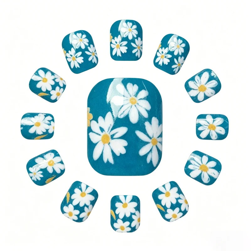 Floral Themed Pedicure Nail Art Stornfield