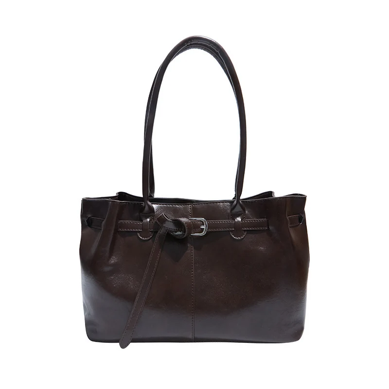 Elegante Leder Tragetasche