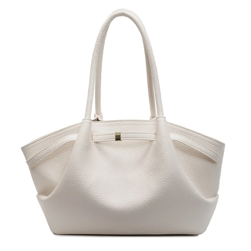 Klassische Narbenleder Tote Bag