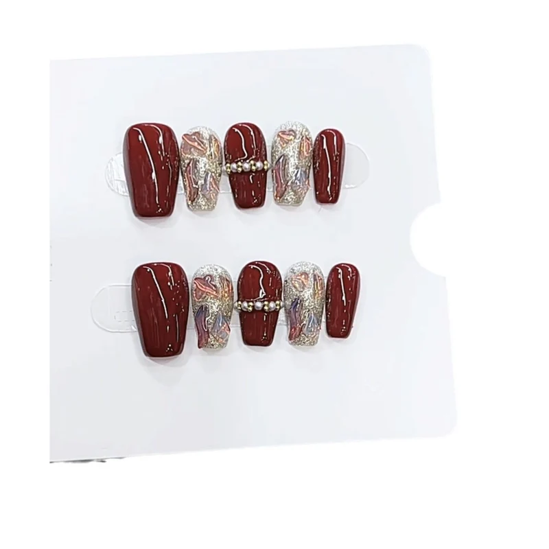 Elegantes dekoratives Press-On-Nagelset Karnz 1787295993