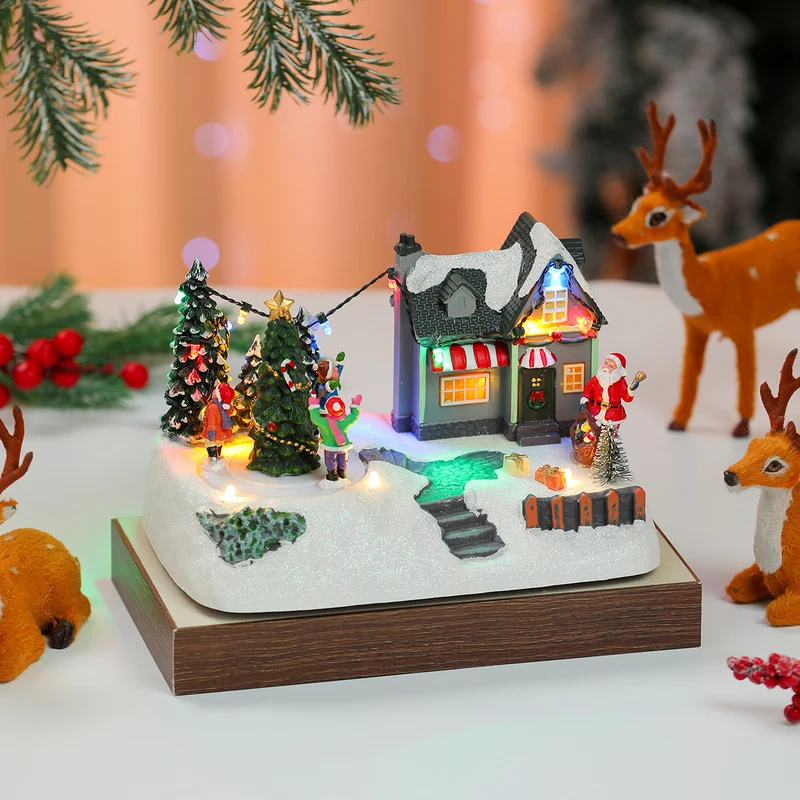 LED Illuminated Christmas Village Scene Decoration Stornfield