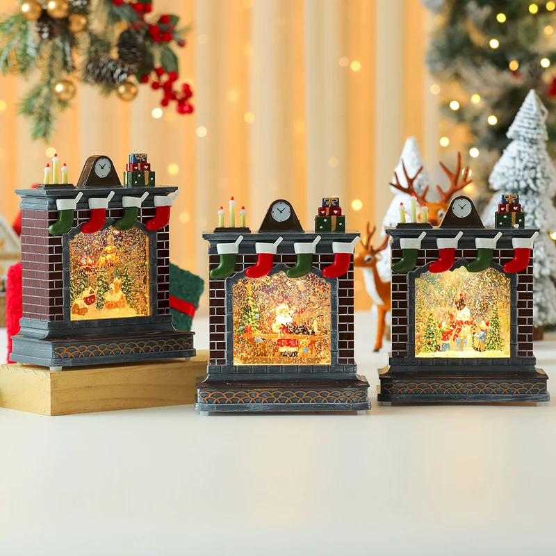 LED Illuminated Christmas Fireplace Decoration Stornfield