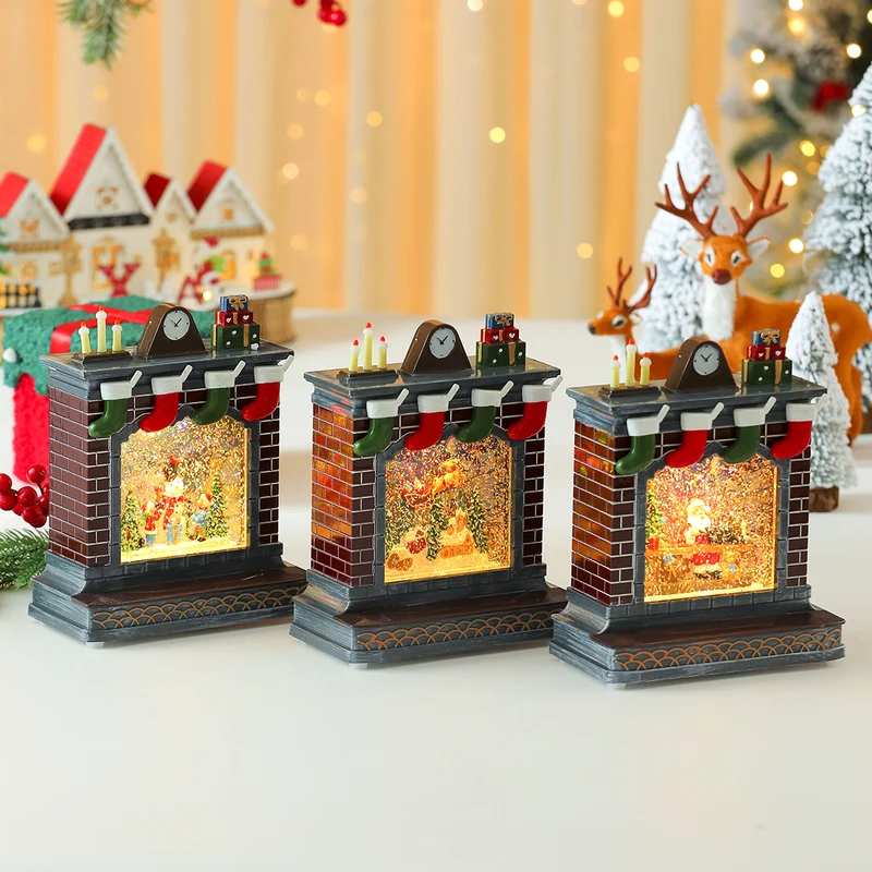 LED Illuminated Christmas Fireplace Decoration Stornfield