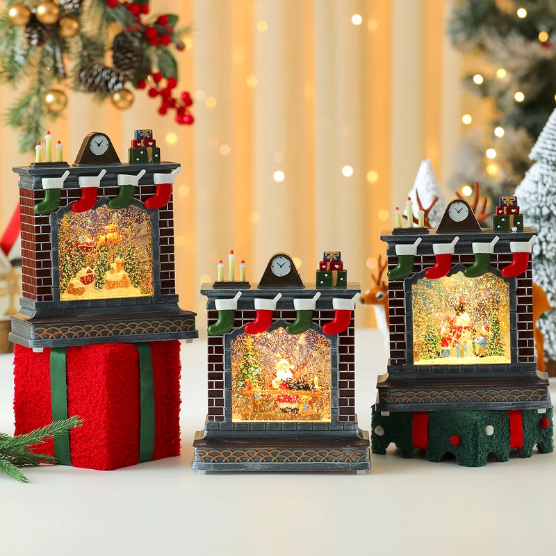LED Illuminated Christmas Fireplace Decoration Stornfield