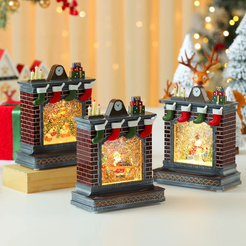 LED Illuminated Christmas Fireplace Decoration Stornfield
