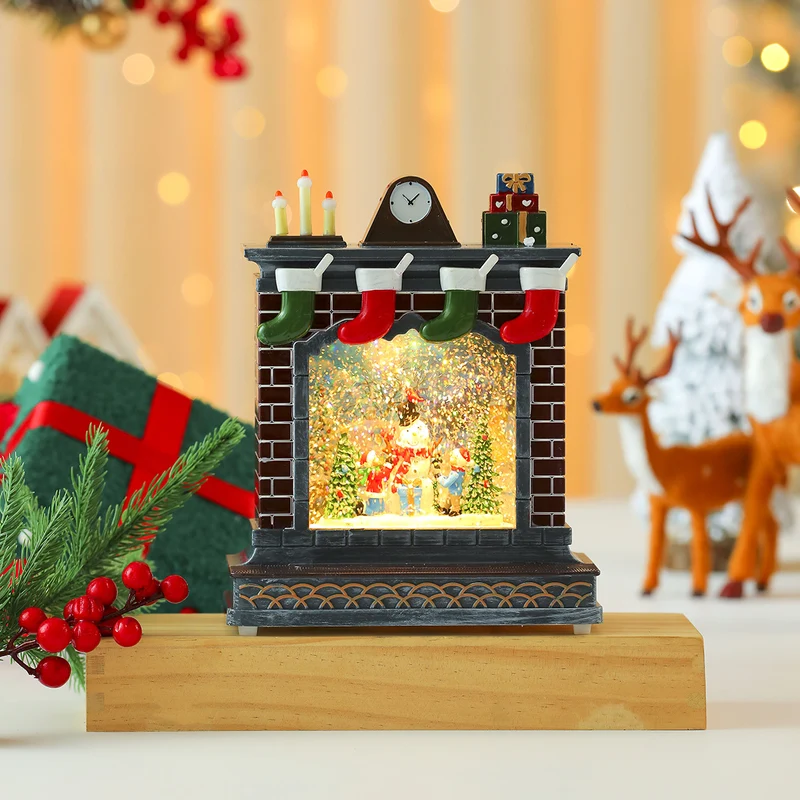LED Illuminated Christmas Fireplace Decoration Stornfield