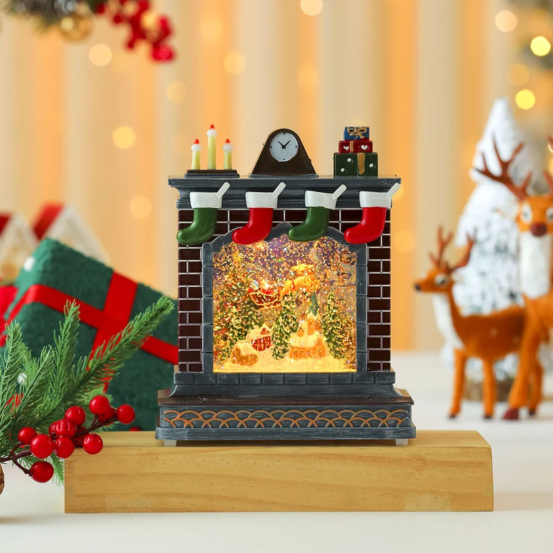 LED Illuminated Christmas Fireplace Decoration Stornfield