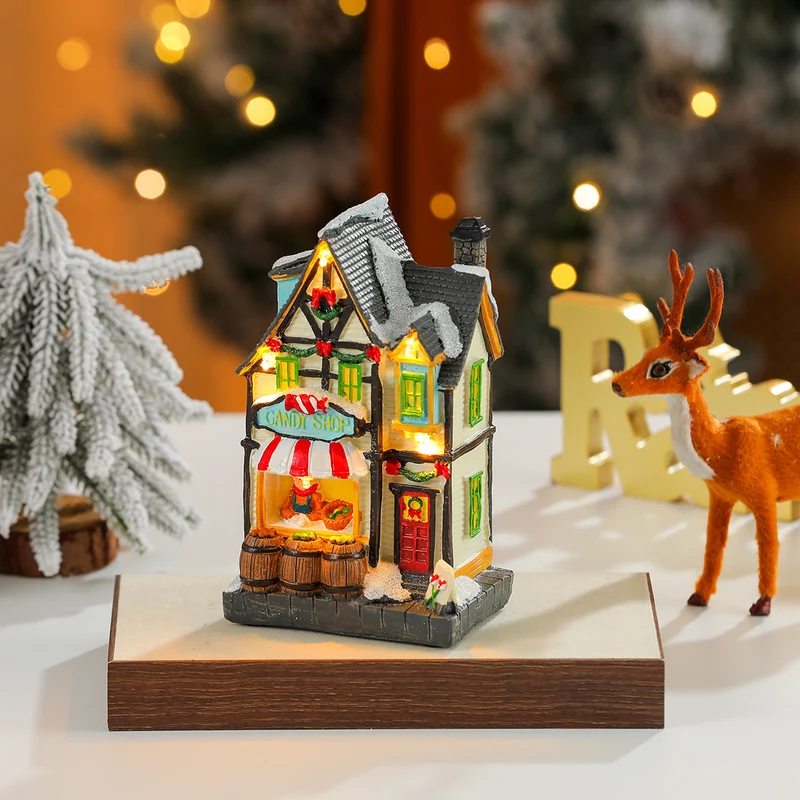 LED Illuminated Christmas Candy Shop Figurine Stornfield