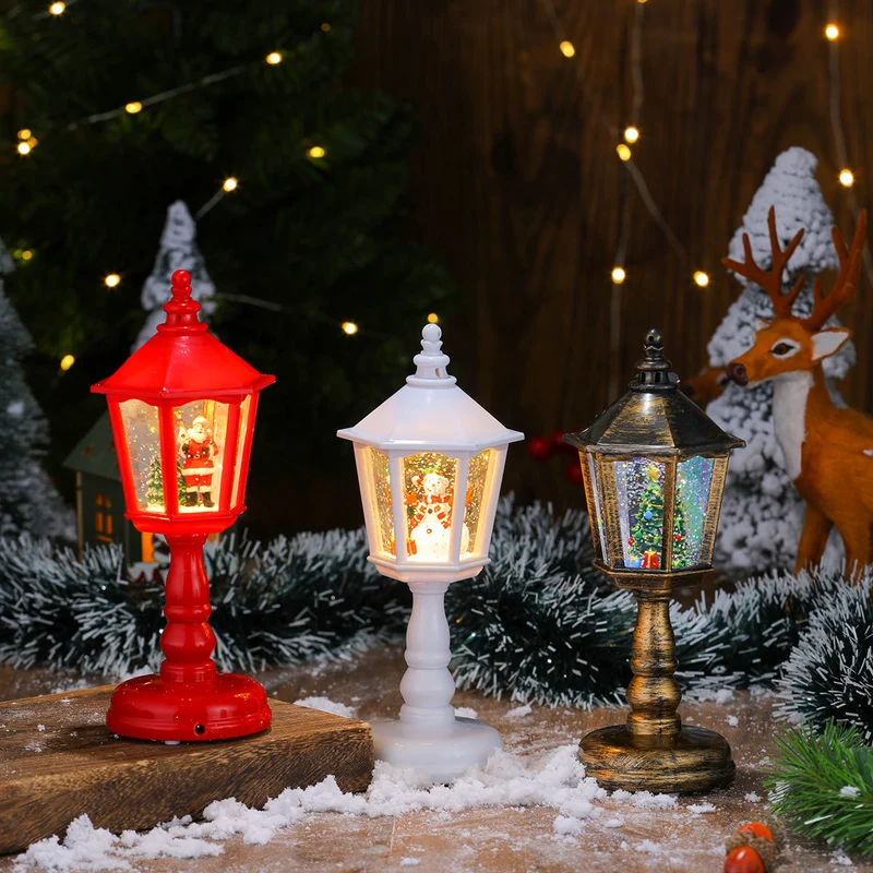 LED Decorative Lantern with Santa Figurine Stornfield