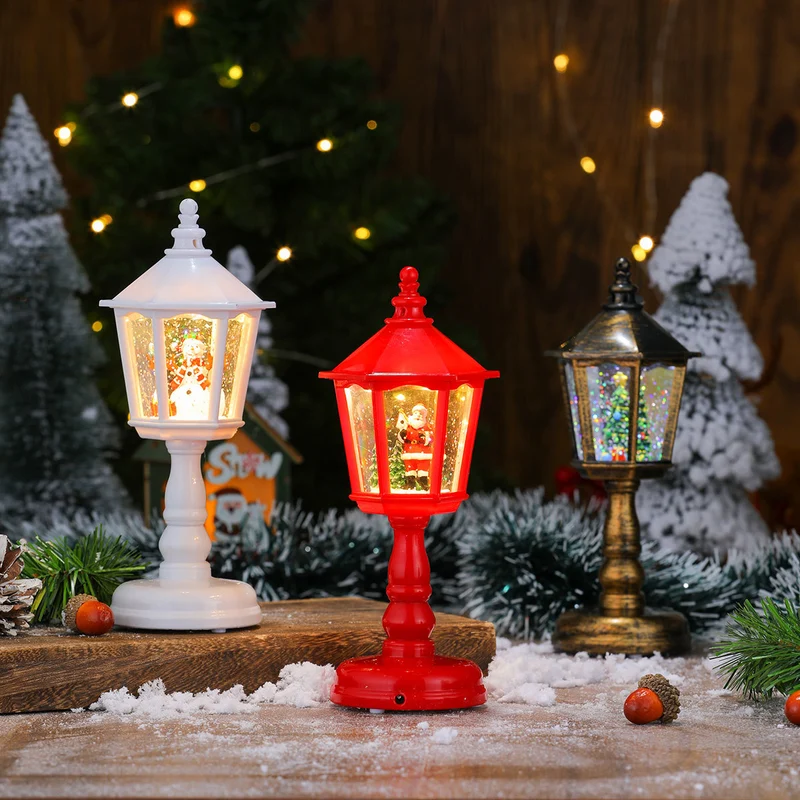 LED Decorative Lantern with Santa Figurine Stornfield