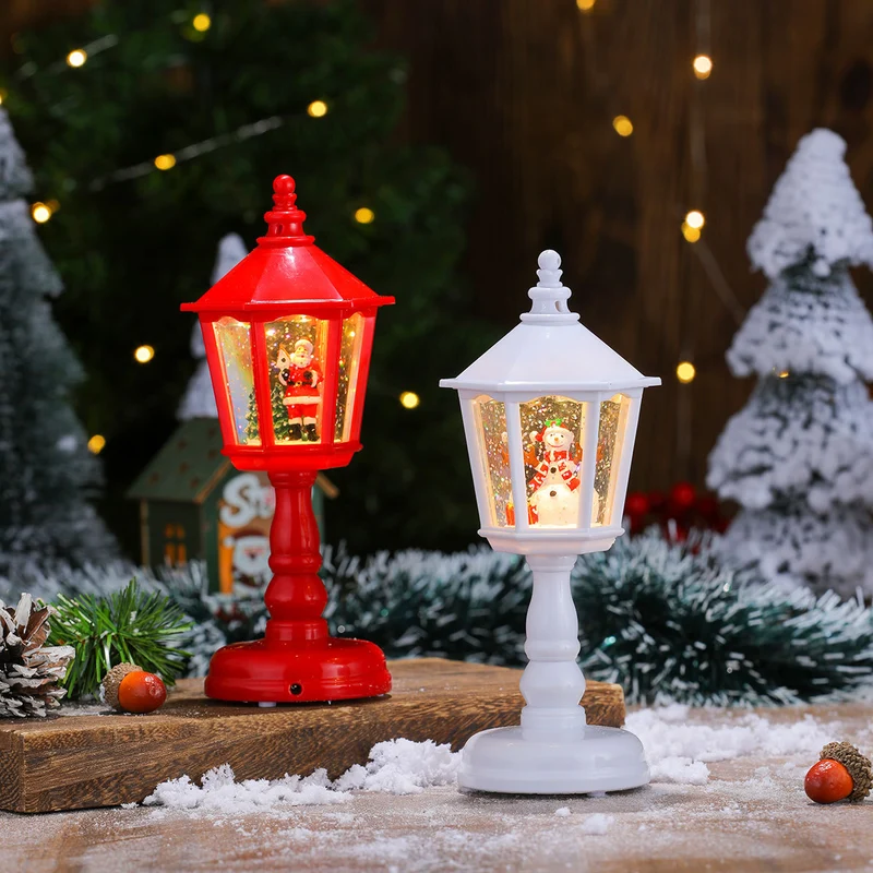 LED Decorative Lantern with Santa Figurine Stornfield