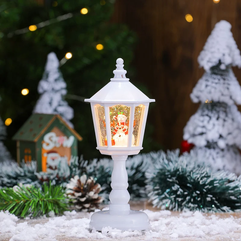 LED Decorative Lantern with Santa Figurine Stornfield