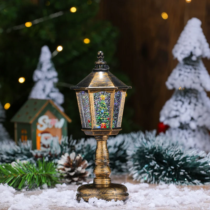 LED Decorative Lantern with Santa Figurine Stornfield
