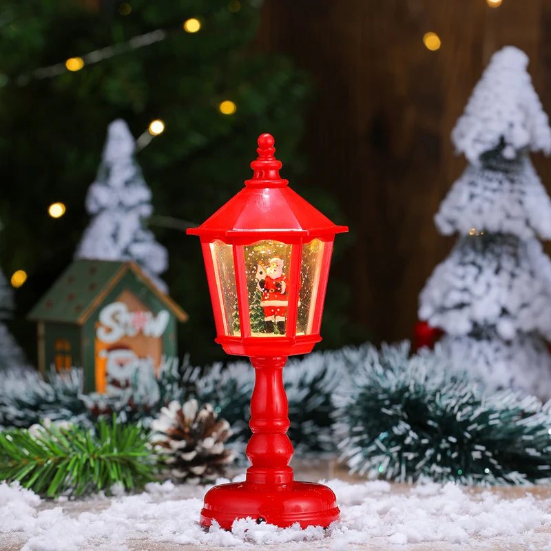LED Decorative Lantern with Santa Figurine Stornfield